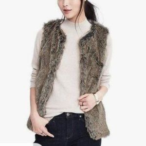 Banana Republic Faux Fur Vest Size Medium Womens